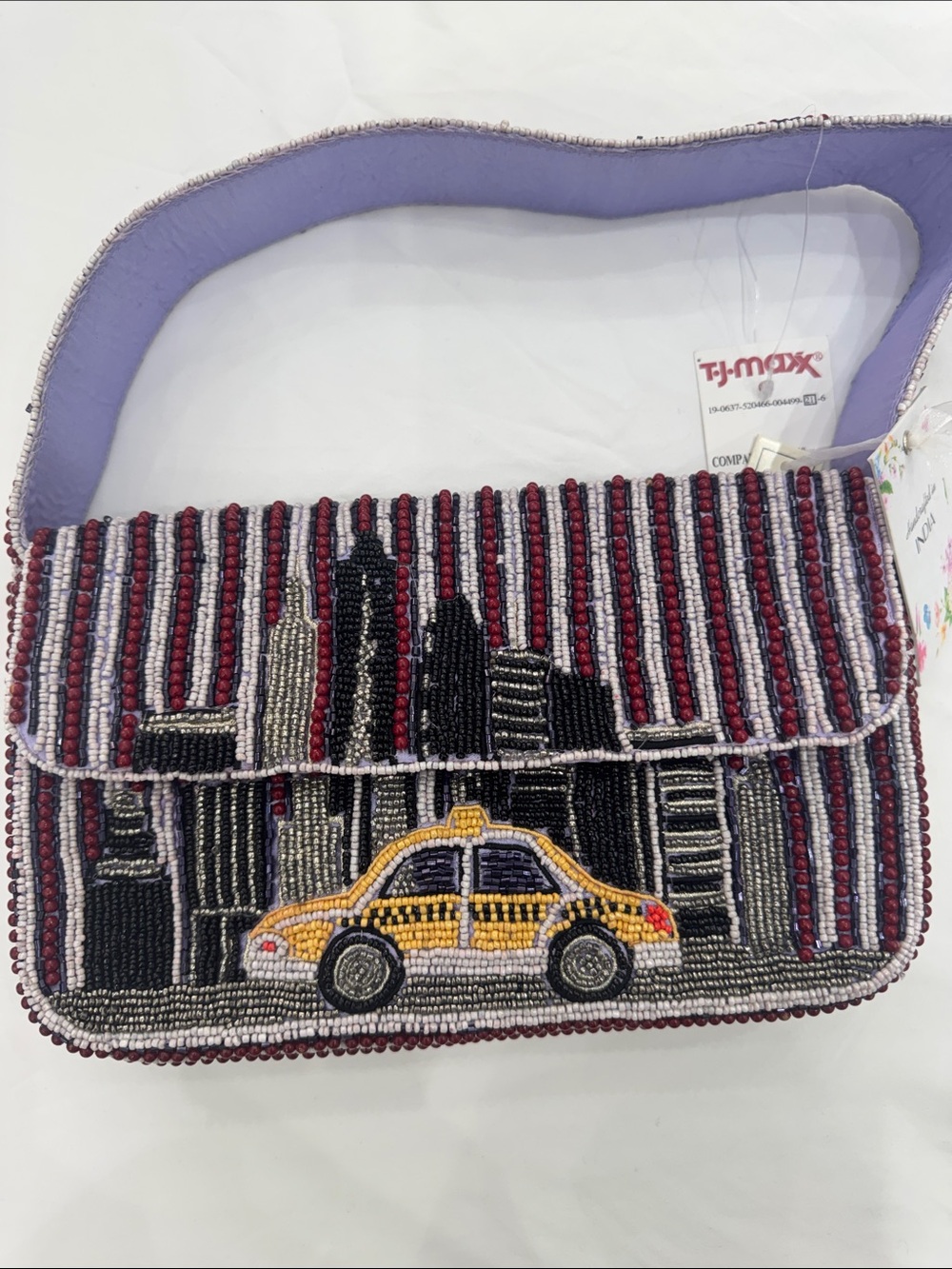Beaded City Taxi Shoulder Bag in Multicolor by